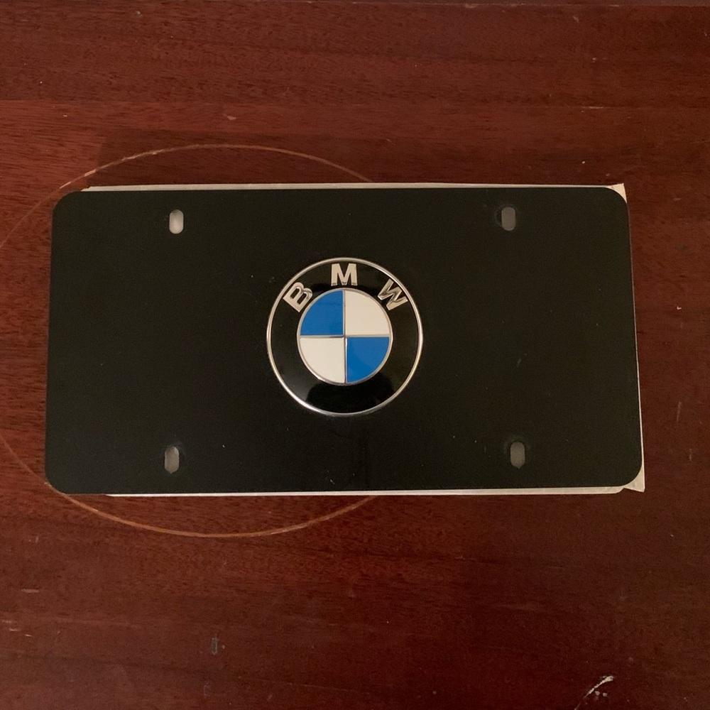 Genuine BMW car bumper plate